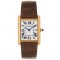 Cartier Tank Louis 18K yellow gold mens watch replica W1529756 brown leather strap